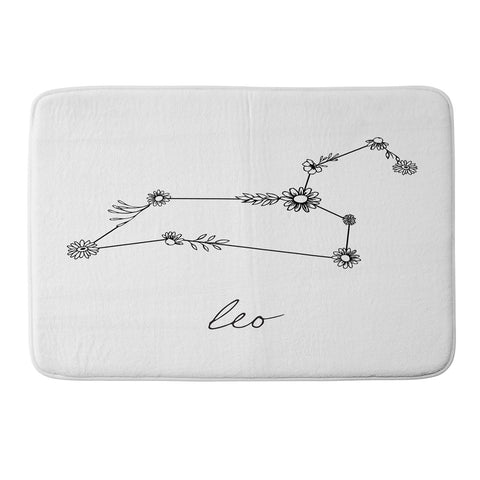Aterk Leo Floral Constellation Memory Foam Bath Mat