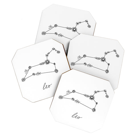 Aterk Leo Floral Constellation Coaster Set