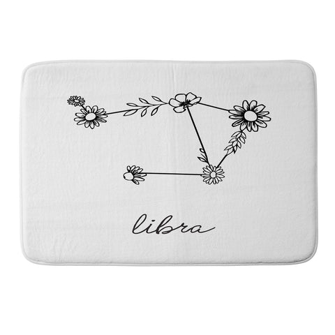 Aterk Libra Floral Constellation Memory Foam Bath Mat