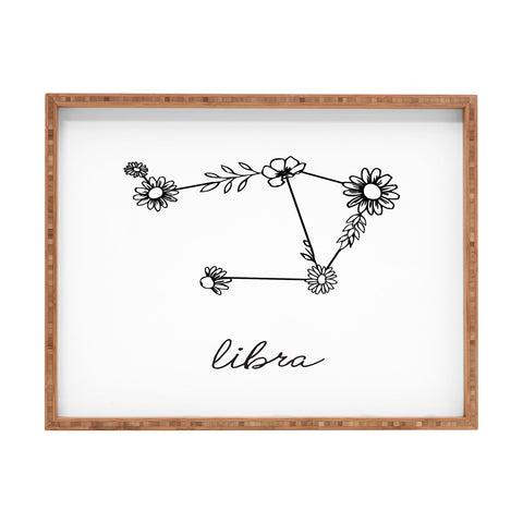 Aterk Libra Floral Constellation Rectangular Tray