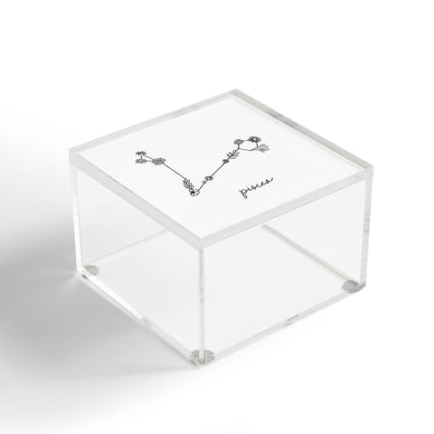 Aterk Pisces Floral Constellation Acrylic Box