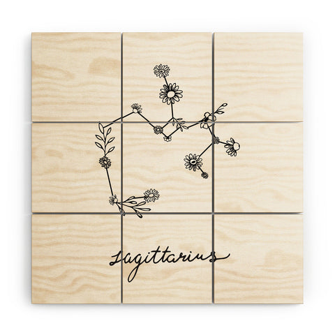 Aterk Sagittarius Constellation Wood Wall Mural