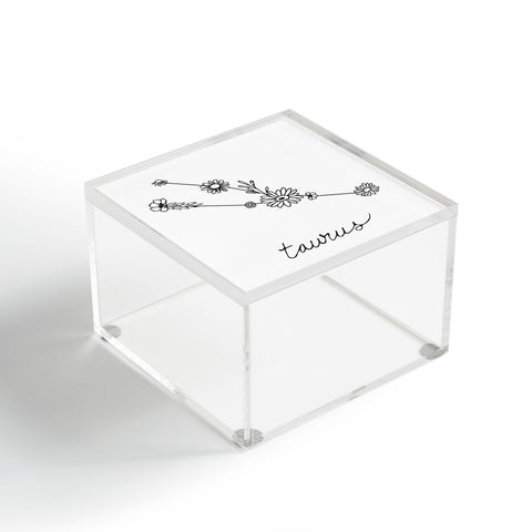 Aterk Taurus Floral Constellation Acrylic Box