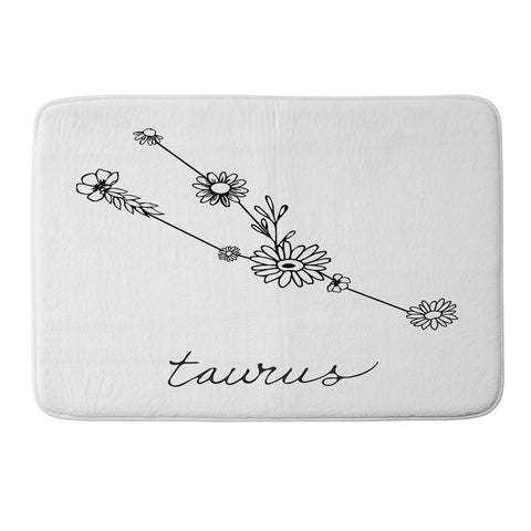 Aterk Taurus Floral Constellation Memory Foam Bath Mat