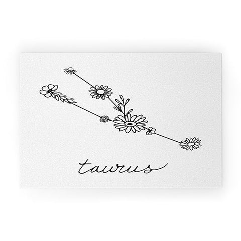 Aterk Taurus Floral Constellation Welcome Mat