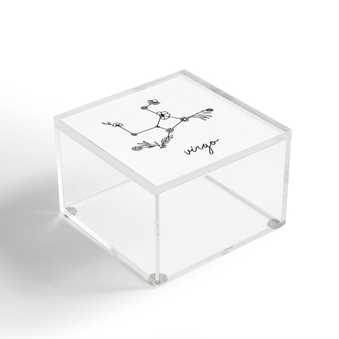 Aterk Virgo Floral Constellation Acrylic Box