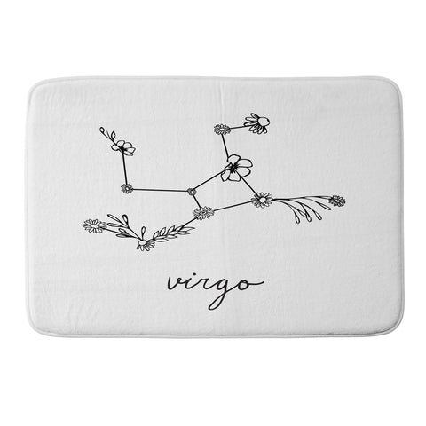 Aterk Virgo Floral Constellation Memory Foam Bath Mat