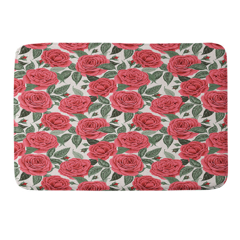 Avenie A Realm Of Red Roses Memory Foam Bath Mat