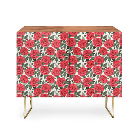 Avenie A Realm Of Red Roses Credenza