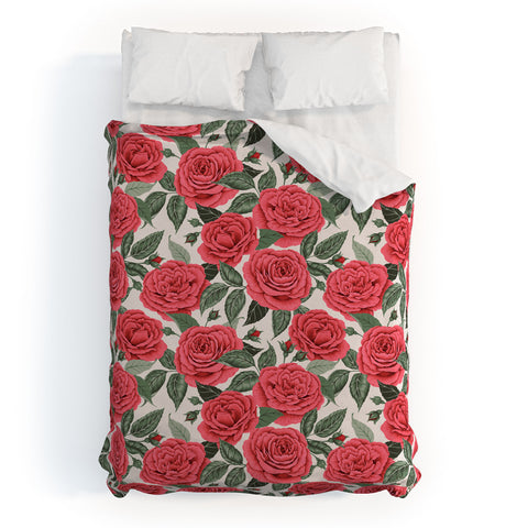 Avenie A Realm Of Red Roses Duvet Cover