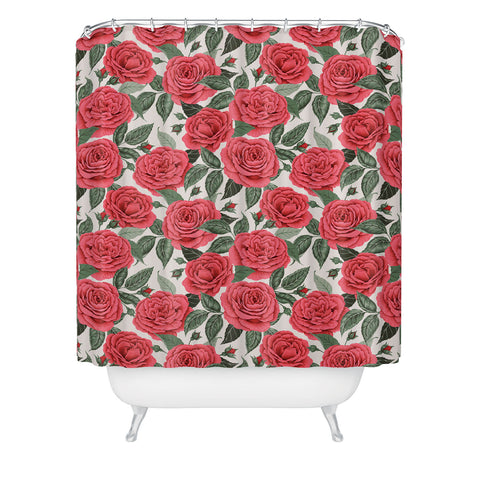 Avenie A Realm Of Red Roses Shower Curtain