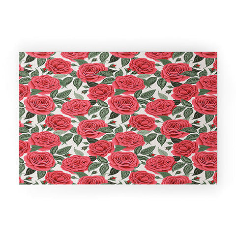 Avenie A Realm Of Red Roses Welcome Mat