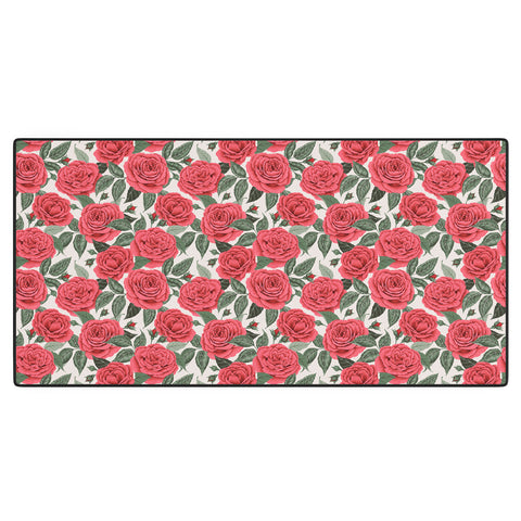 Avenie A Realm Of Red Roses Desk Mat