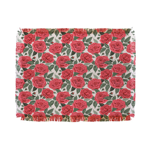 Avenie A Realm Of Red Roses Throw Blanket