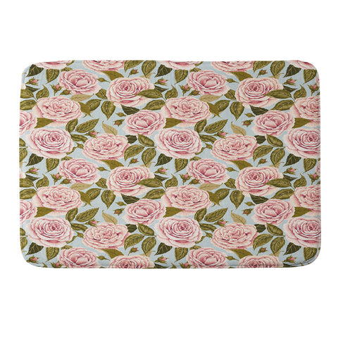 Avenie A Realm Of Roses Cottagecore Memory Foam Bath Mat
