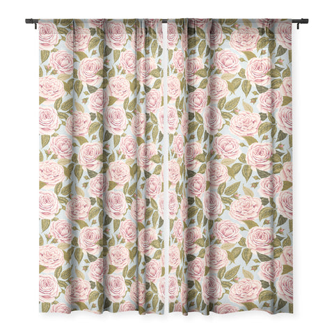 Avenie A Realm Of Roses Cottagecore Sheer Window Curtain