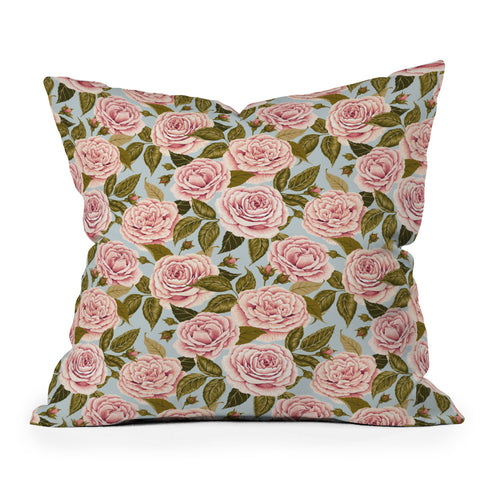 Avenie A Realm Of Roses Cottagecore Throw Pillow