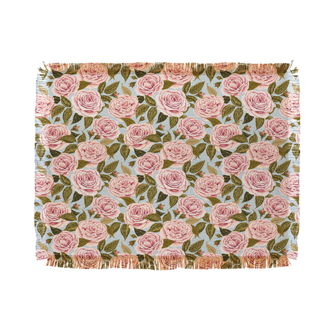 Avenie A Realm Of Roses Cottagecore Throw Blanket