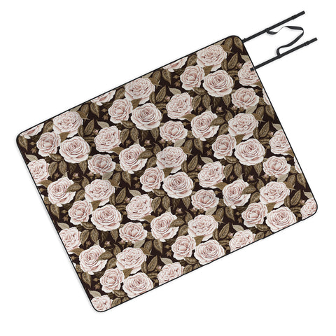 Avenie A Realm Of Roses Dark Academia Picnic Blanket