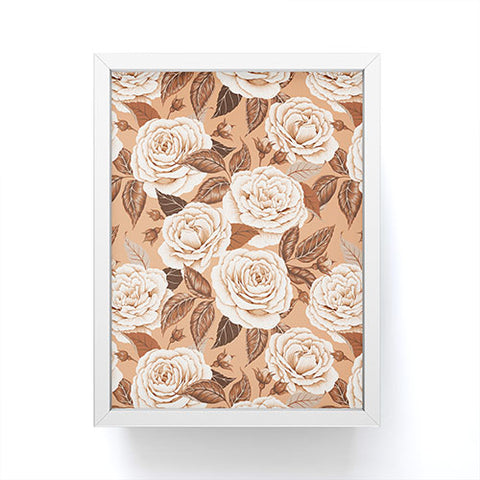 Avenie A Realm Of Roses In Terracotta Framed Mini Art Print