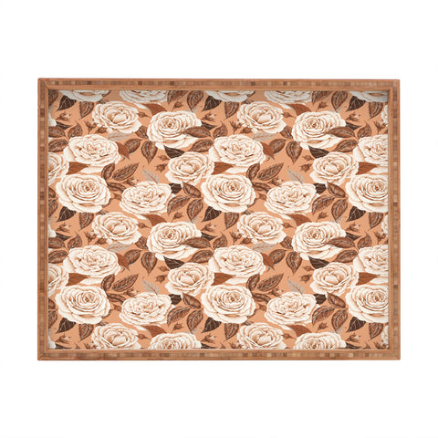 Avenie A Realm Of Roses In Terracotta Rectangular Tray