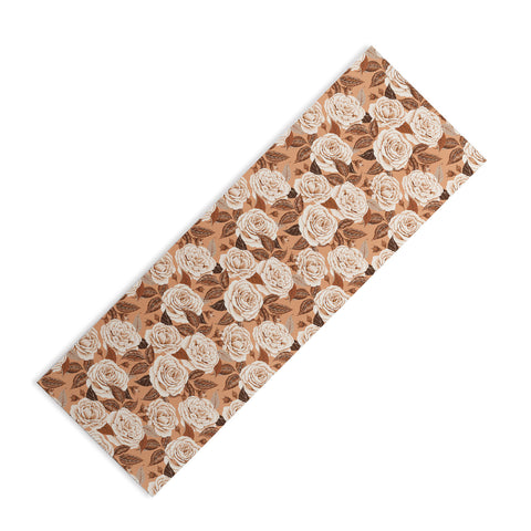 Avenie A Realm Of Roses In Terracotta Yoga Mat