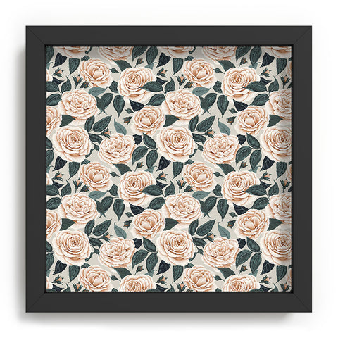 Avenie A Realm of Roses White Recessed Framing Square
