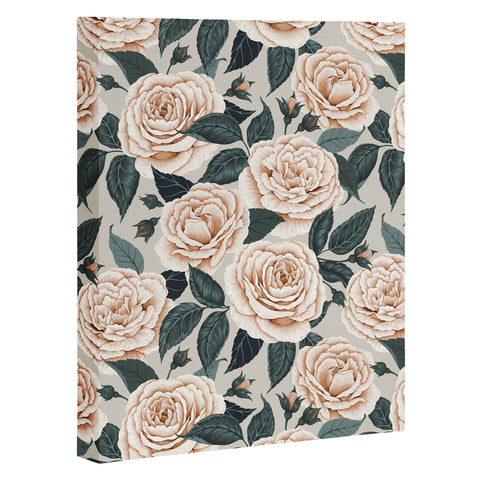 Avenie A Realm of Roses White Art Canvas