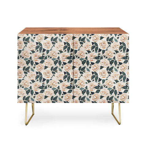 Avenie A Realm of Roses White Credenza