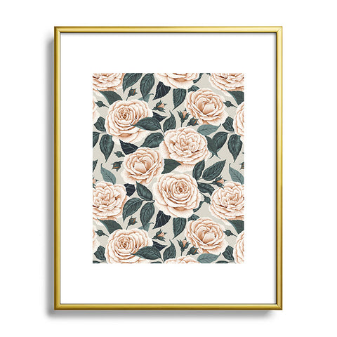 Avenie A Realm of Roses White Metal Framed Art Print