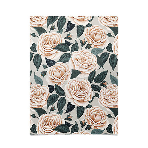 Avenie A Realm of Roses White Poster