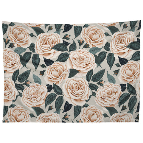 Avenie A Realm of Roses White Tapestry