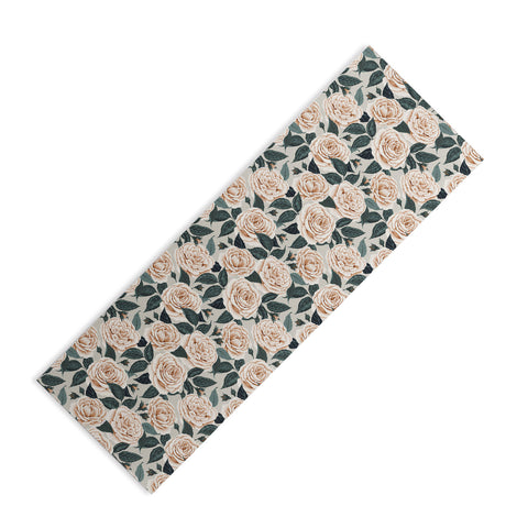 Avenie A Realm of Roses White Yoga Mat
