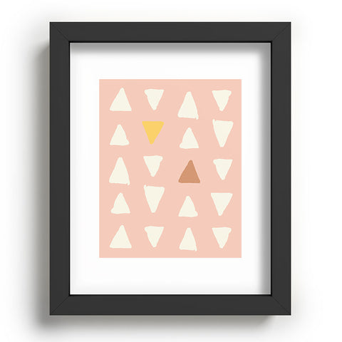Avenie Abstract Arrows Pink Recessed Framing Rectangle