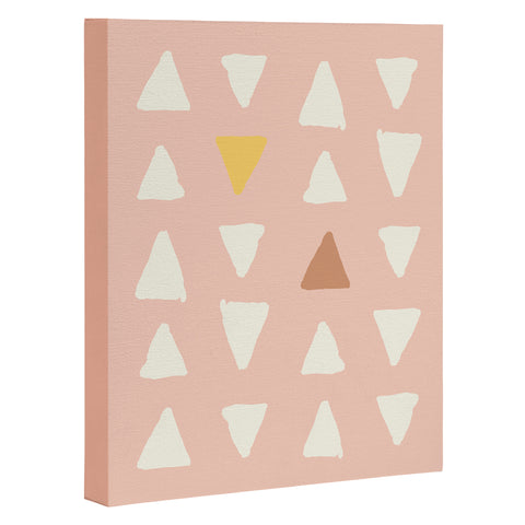 Avenie Abstract Arrows Pink Art Canvas
