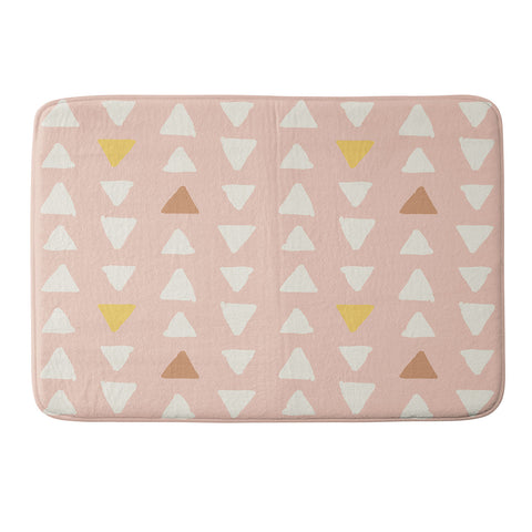 Avenie Abstract Arrows Pink Memory Foam Bath Mat