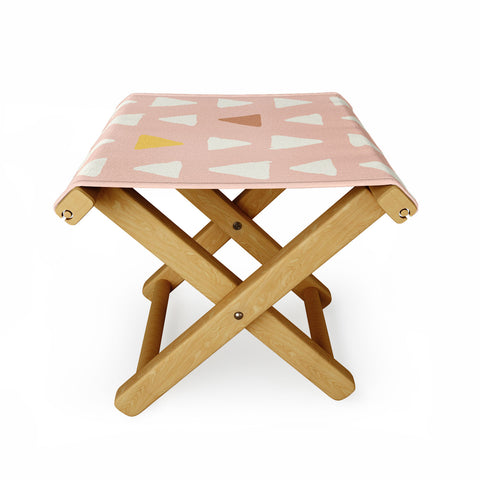 Avenie Abstract Arrows Pink Folding Stool