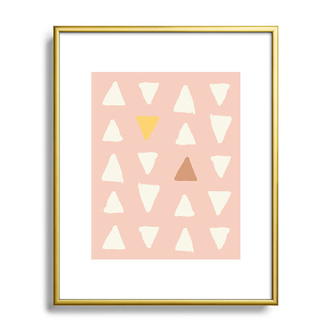Avenie Abstract Arrows Pink Metal Framed Art Print