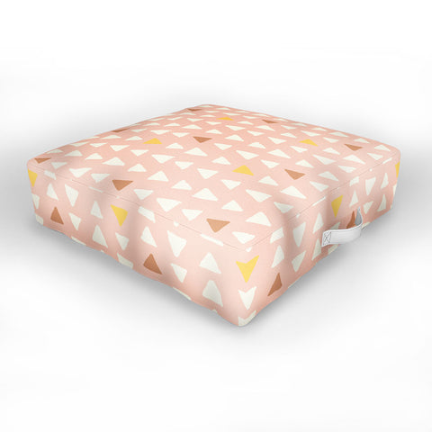 Avenie Abstract Arrows Pink Outdoor Floor Cushion