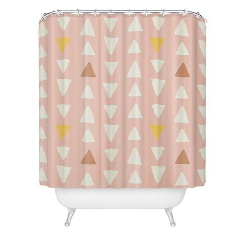 Avenie Abstract Arrows Pink Shower Curtain