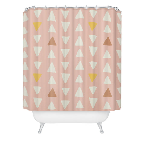 Avenie Abstract Arrows Pink Shower Curtain
