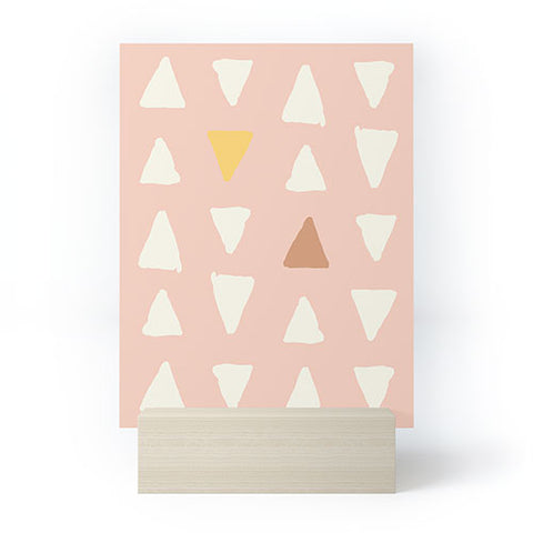 Avenie Abstract Arrows Pink Mini Art Print