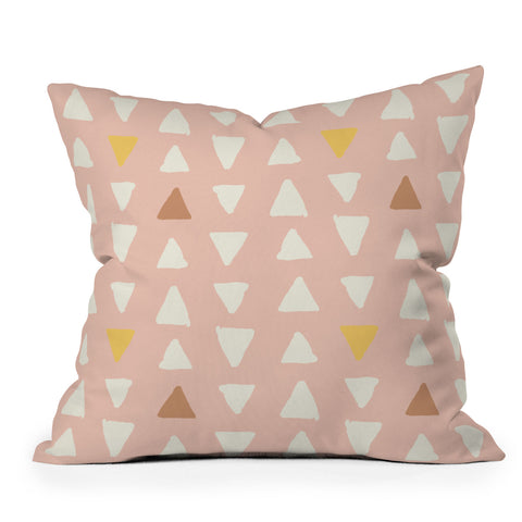 Avenie Abstract Arrows Pink Throw Pillow