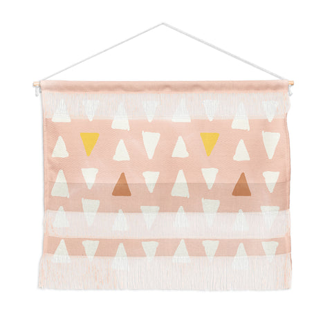 Avenie Abstract Arrows Pink Wall Hanging Landscape
