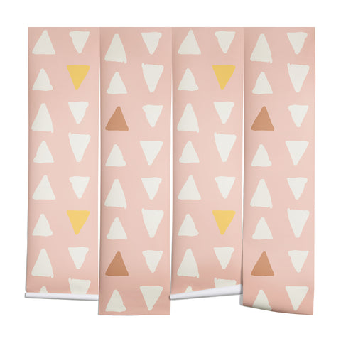 Avenie Abstract Arrows Pink Wall Mural