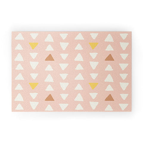 Avenie Abstract Arrows Pink Welcome Mat