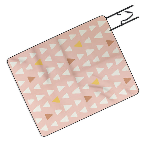 Avenie Abstract Arrows Pink Picnic Blanket