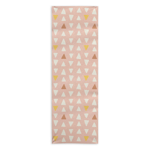 Avenie Abstract Arrows Pink Yoga Towel