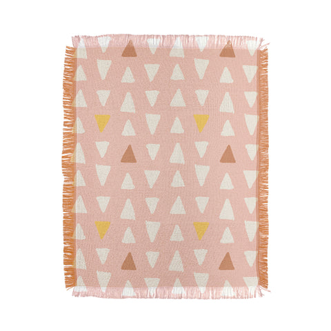 Avenie Abstract Arrows Pink Throw Blanket