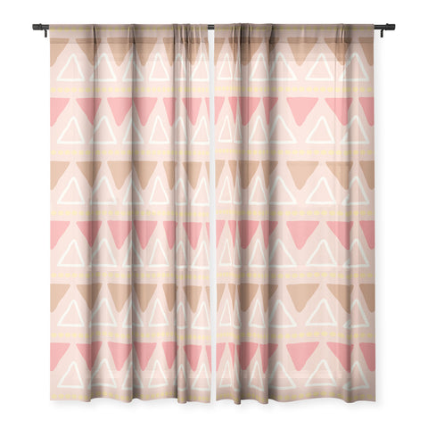Avenie Abstract Aztec Sheer Non Repeat
